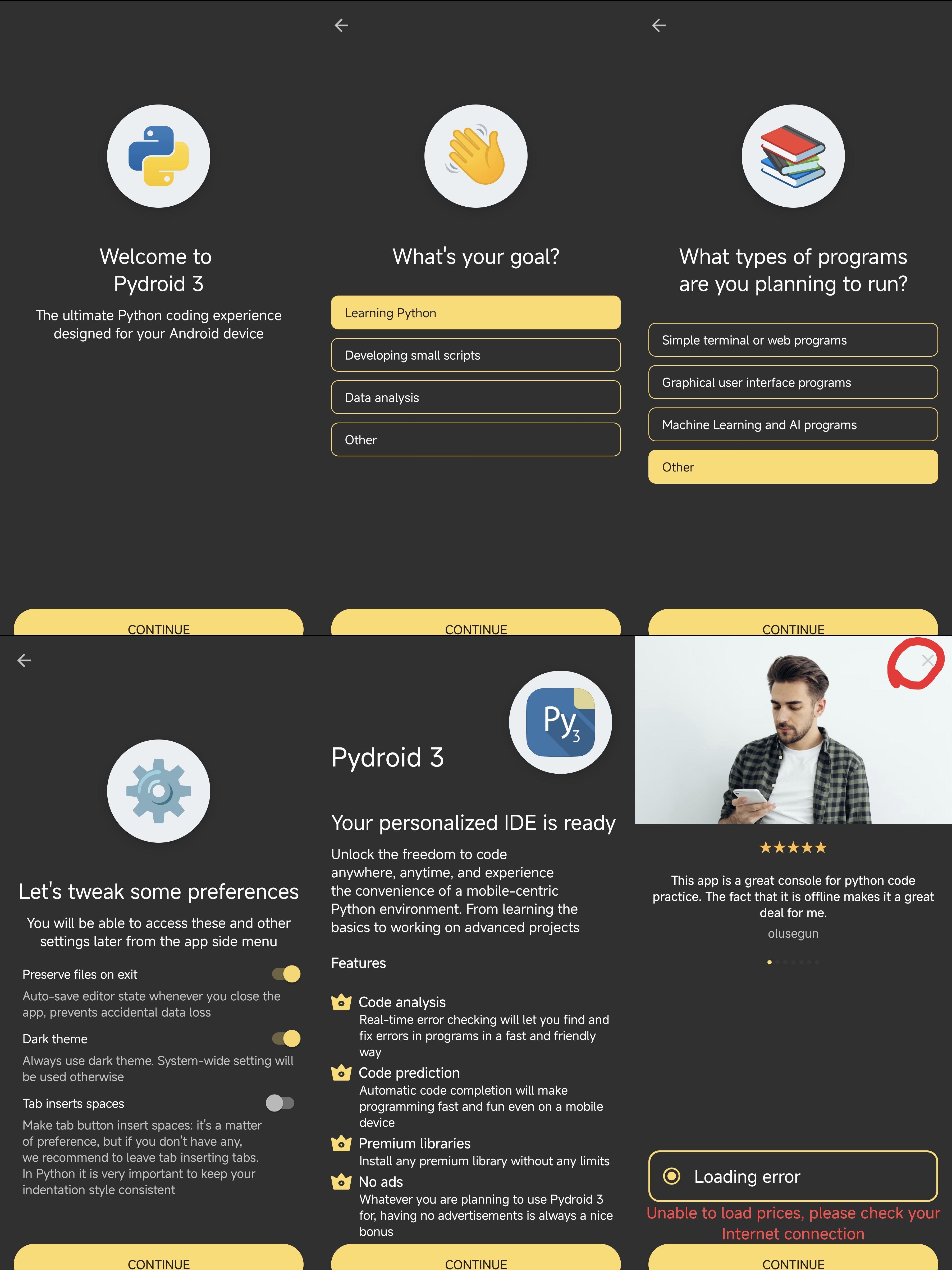 pydroid初始化